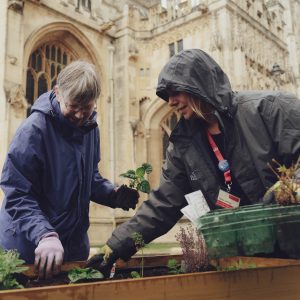 Gardening for Wellbeing group brightens up Gloucester Cathedral