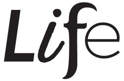 Grey scale LIFE logo