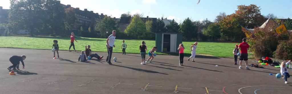 CHeltenham multi-sports camp; out on the court