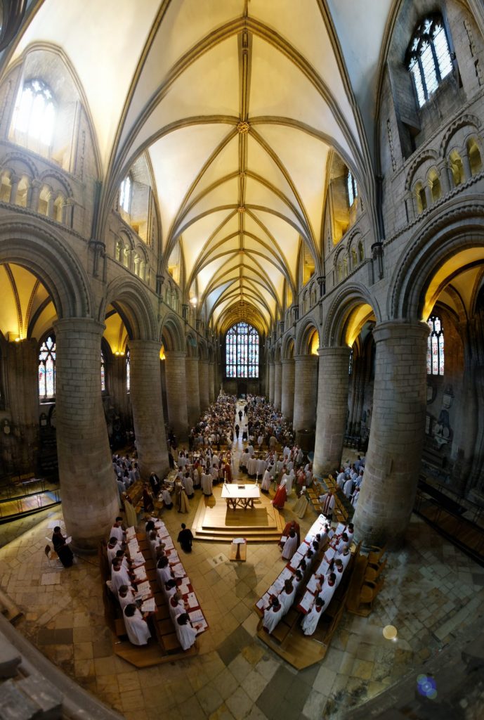 Gloucester cathedral nave panorama ordinations 2018
