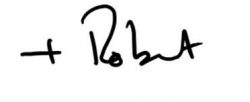 Bishop Robert's signature