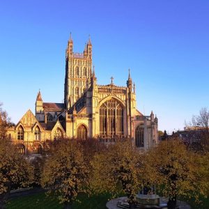 Pilgrimage from Tewkesbury Abbey to Gloucester Cathedral