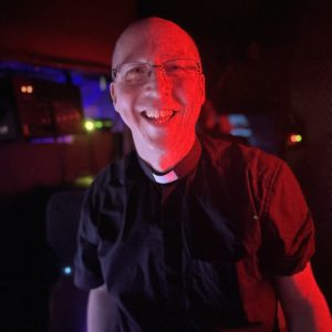 “People are surprised to see a DJ in a clerical collar”