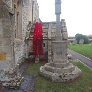 'Poppy swoosh' on the church porch