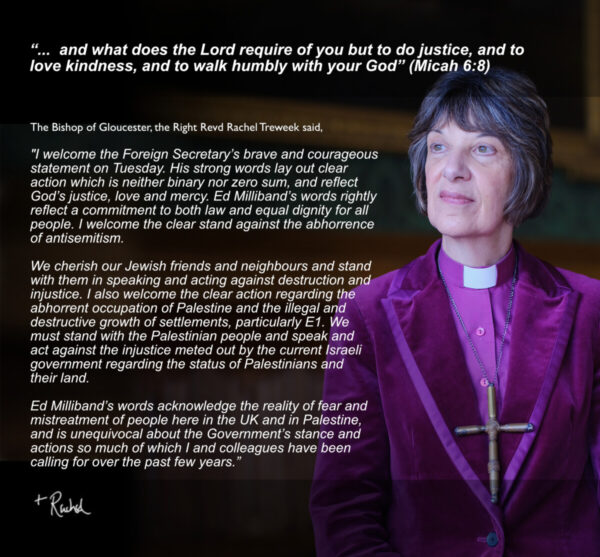 Bishop Rachel responds to the Foreign Secretary’s statement