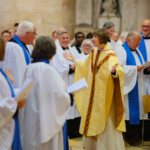 Bishop Rachel offering the Peace during the Chrism service